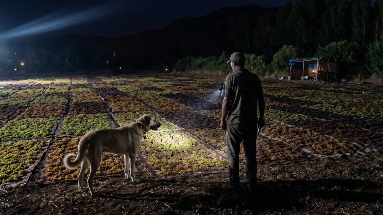 Servet değerindeki hasat için tarlada gece gündüz nöbet tuttular