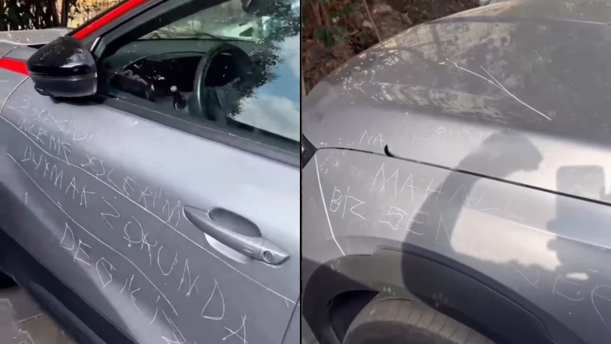 Komşuları arabasını boydan boya çizip bu notu yazdı: "Gece inleme seslerini duymak zorunda değiliz"