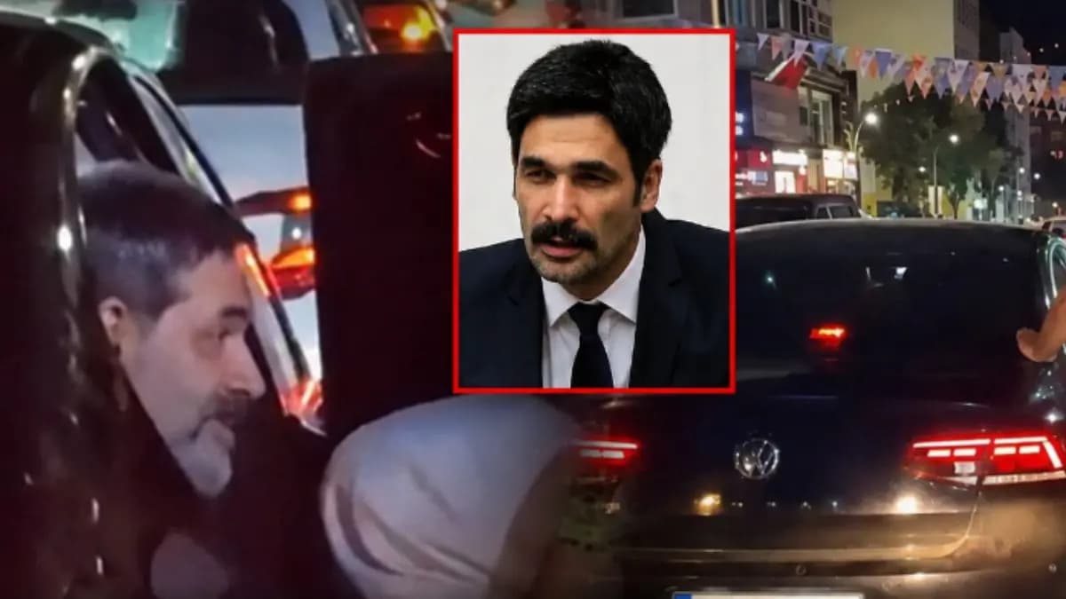 Dombra'nın söz yazarı trafikte çakarlı araçla görüntülendi
