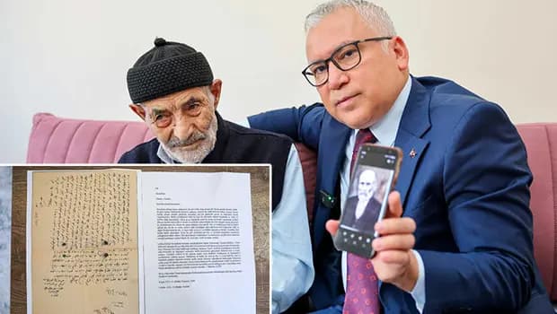 Sivas'ta 113 yıllık savaş mektubu, gazinin 103 yaşındaki oğluna ulaştı