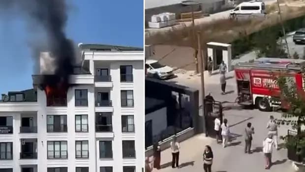 Büyükçekmece'de 6 katlı binada yangın paniği! Binadakiler tahliye edildi
