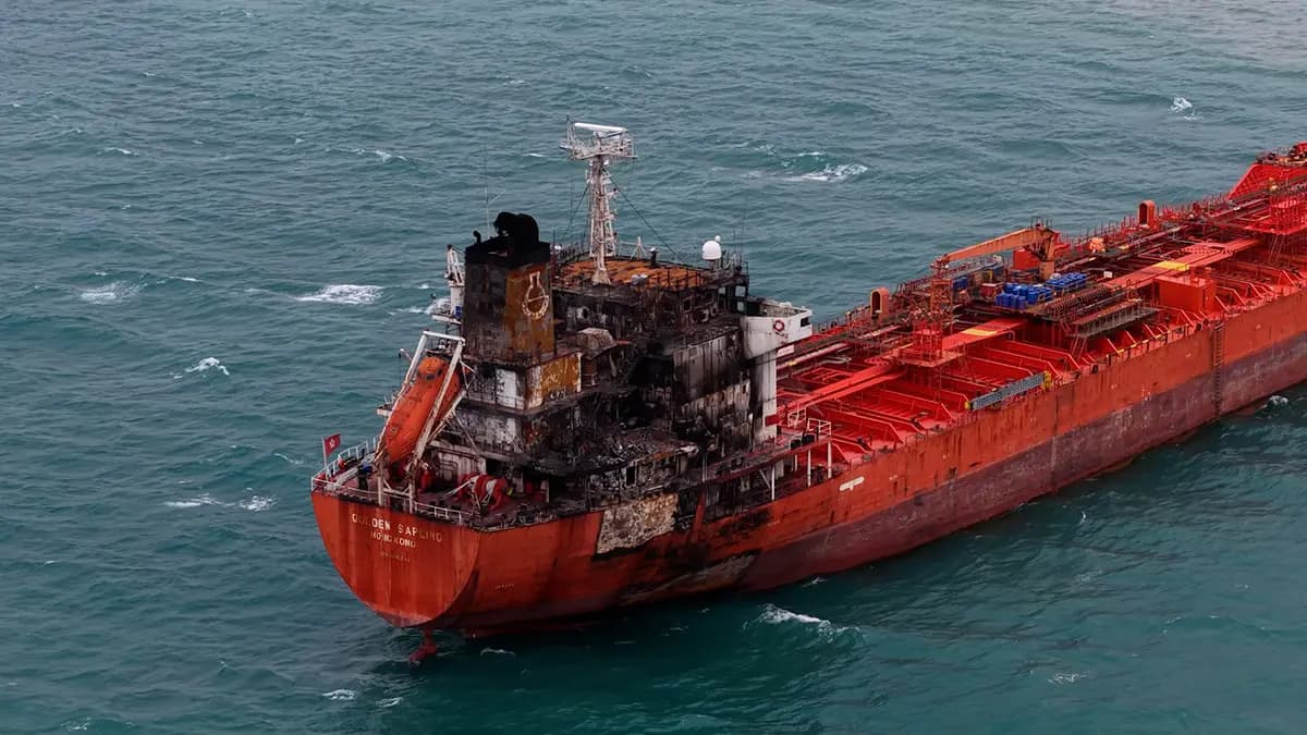 Dron saldırısı sonrası sürüklenip, Samsun’da karaya oturan tanker, römorkörle alınacak