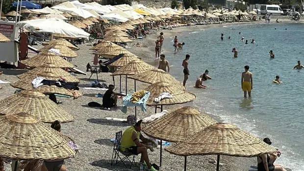 Turistik ilçede hava sıcaklığı 40 dereceyi aştı