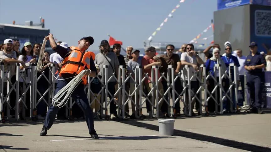 TEKNOFEST Mavi Vatan'da El İncesi Atma Yarışması'nda final müsabakası yapıldı
