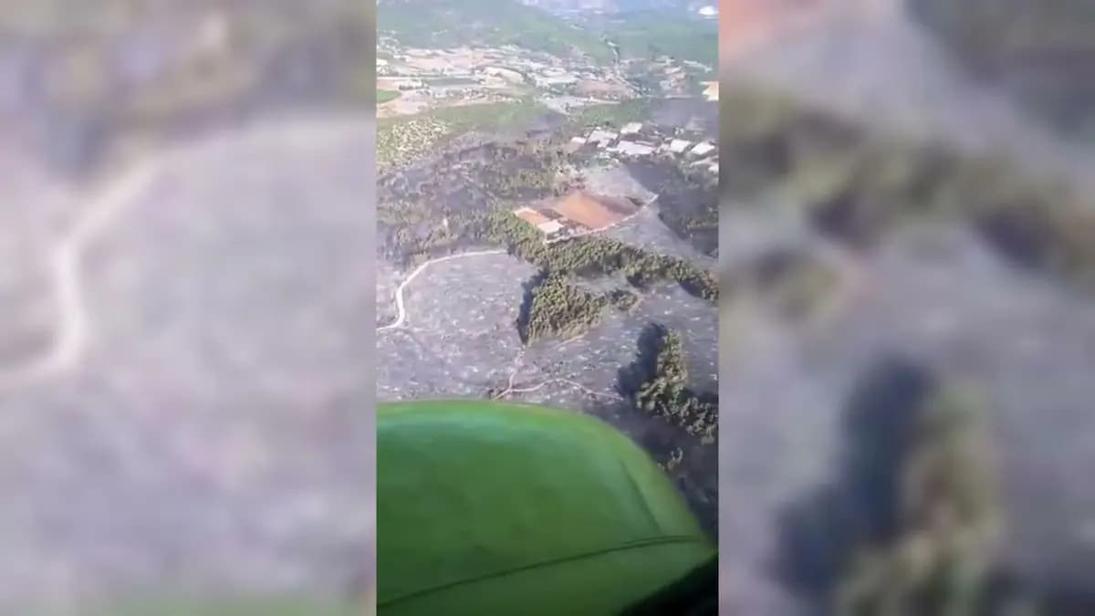 Seydikemer'den Kaş'ya sıçrayan yangın kontrol altına alındı