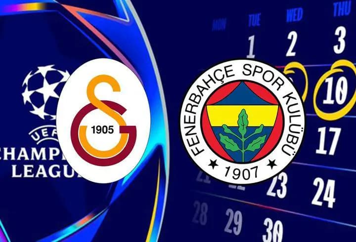 Galatasaray ve Fenerbahçe'nin, Şampiyonlar Ligi fikstürü belli oldu