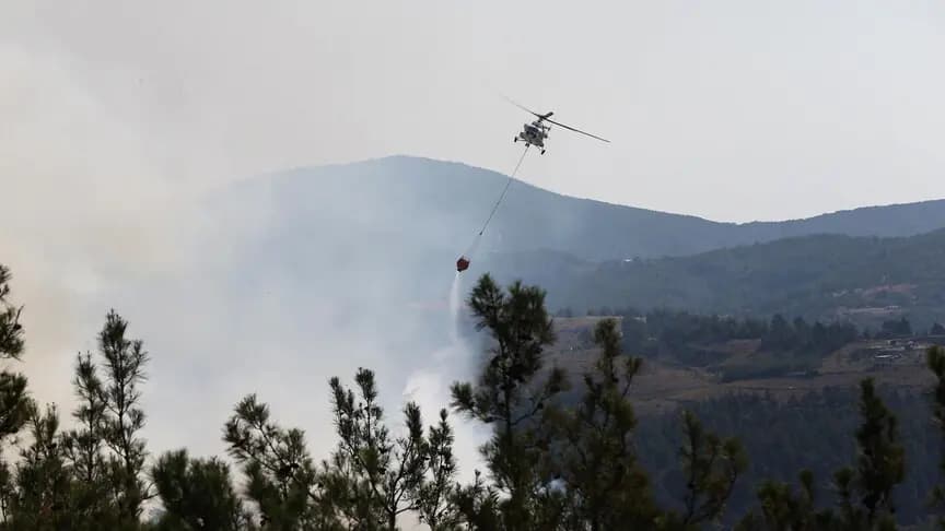 Bursa'da 3 farklı alanda çıkan orman yangınlarına müdahale ediliyor