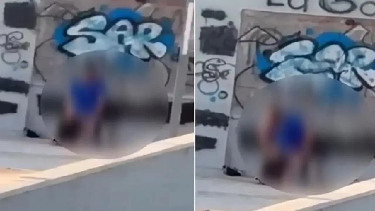 Görüntüler kaydedildi: Güpegündüz çatıda ilişkiye girdiler