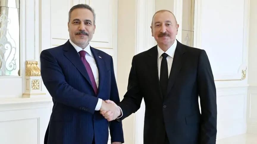 Azerbaycan Cumhurbaşkanı Aliyev, Dışişleri Bakanı Fidan ile görüştü