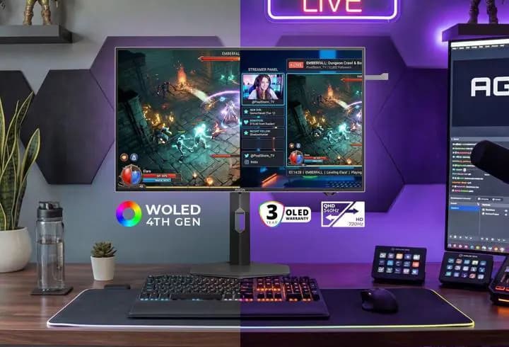 Tek monitörde 540 Hz ve 720 Hz