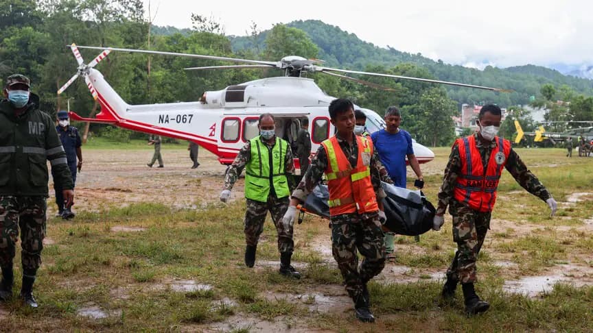 Nepal'deki selde hayatını kaybedenlerin sayısı 1342'ye çıktı