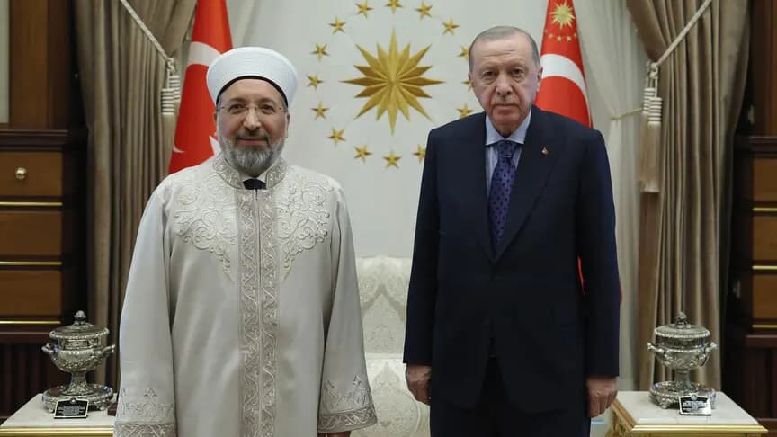 Cumhurbaşkanı Erdoğan, Diyanet İşleri Başkanı Arpaguş'u kabul etti