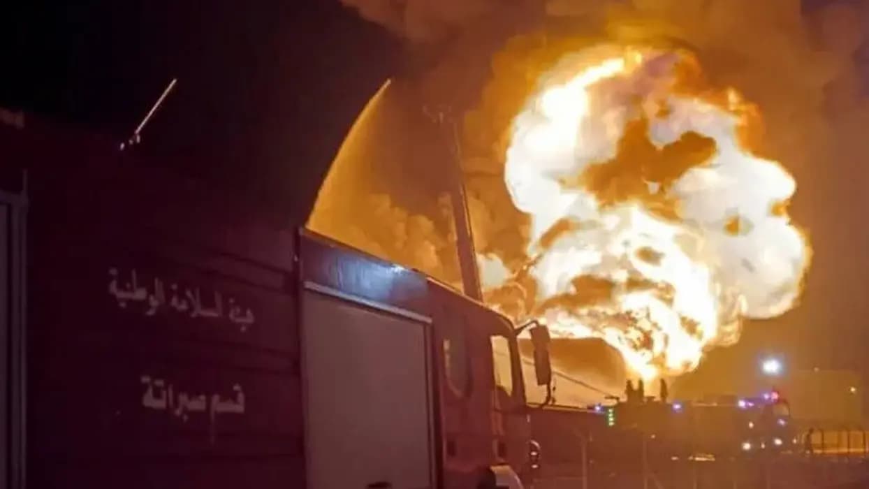 Trablus'ta petrol deposuna İHA saldırısı