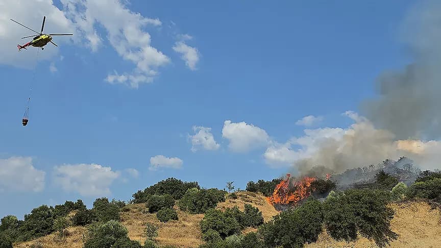 Manisa'nın Soma ilçesinde çıkan orman yangını kontrol altına alındı