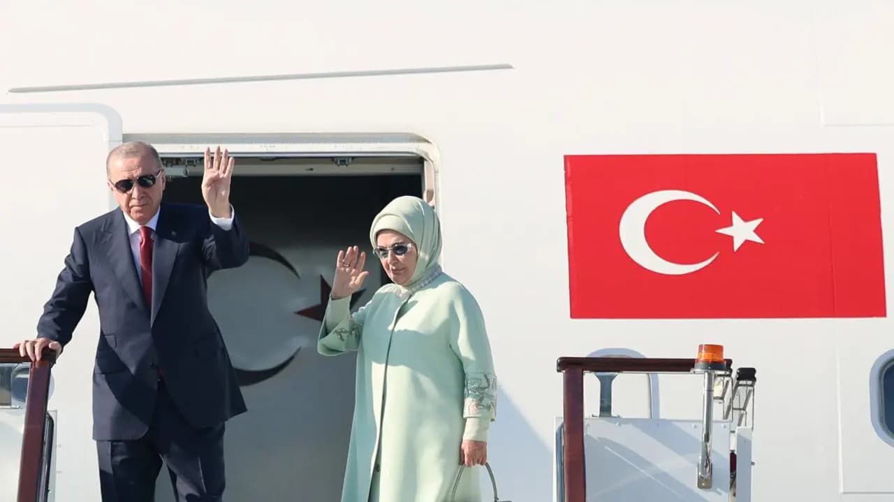 Cumhurbaşkanı Erdoğan Kırgızistan'dan ayrıldı