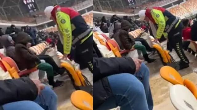 Polis memuruna TFF Fair Play Ödülü! Tribünde üşüyen çocuğa çorabını vermişti