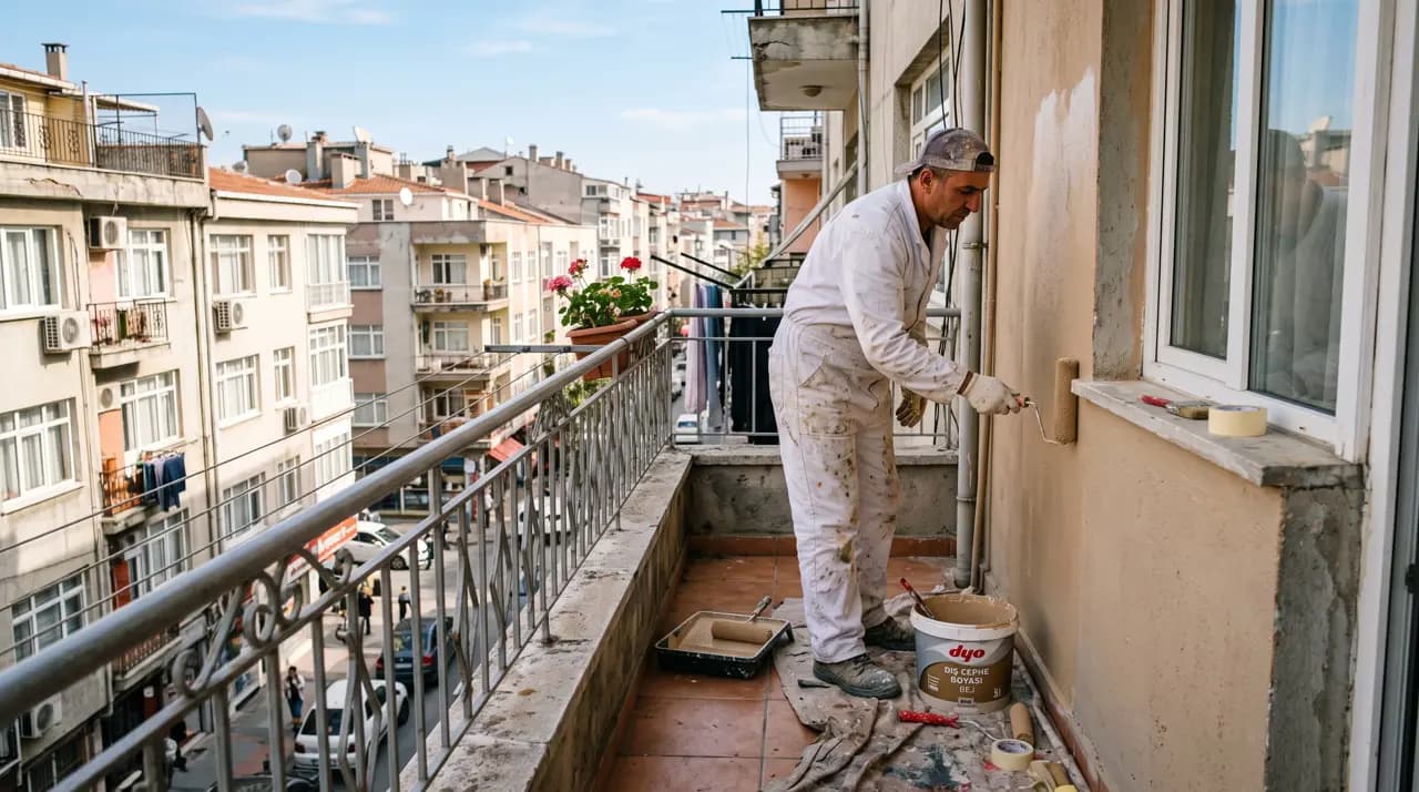 Apartmanda oturanlar balkon duvar rengini değiştirmek zorunda kalacak