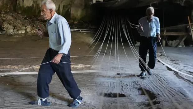 76 yaşındaki Macık, mağarada babasından kalan mirasa sahip çıkıyor! 'Nemli olduğu için burayı tercih ediyorum'