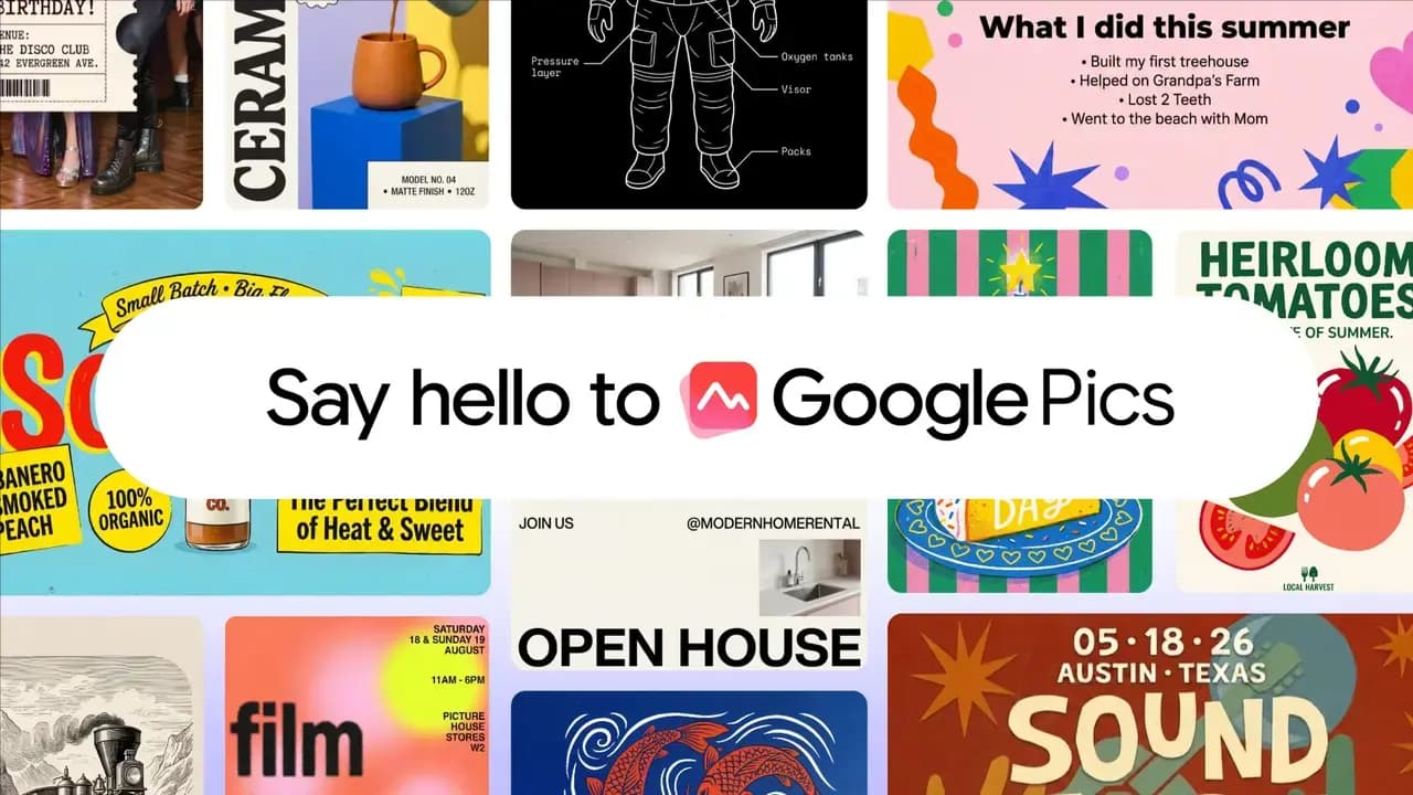 Google, Tasarım Dünyasına Yapay Zeka Destekli Google Pics ile Giriyor