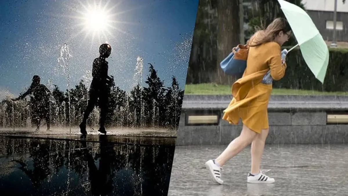 Meteoroloji haritayı değiştirdi: Bir yanda sağanak, bir yanda 40 derece