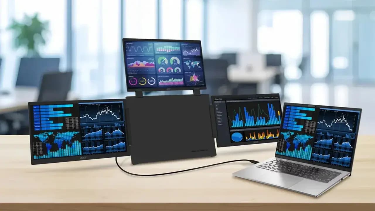 Acer’dan Üç Ekranlı Taşınabilir Monitör Çözümü