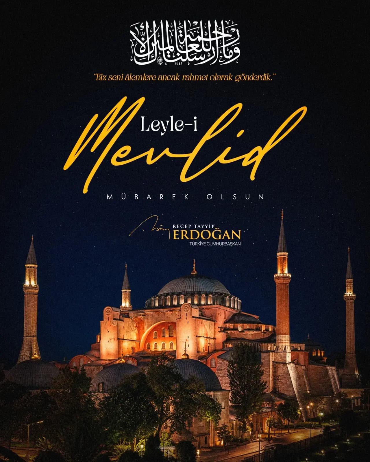Başkan Erdoğan'dan Mevlid Kandili mesajı