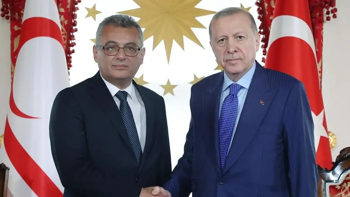 Başkan Erdoğan KKTC Cumhurbaşkanı Erhürman ile görüştü