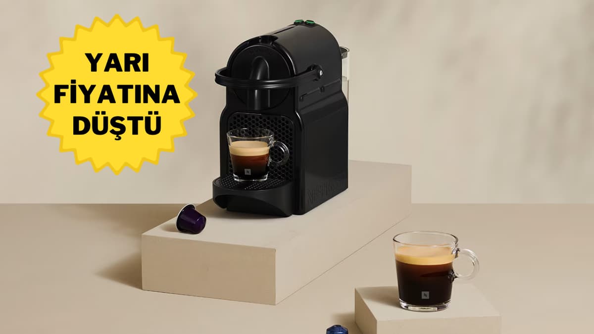 Kompakt ve güçlü: Nespresso D40 Inissia Kapsüllü Kahve Makinesi Dev Fırsat
