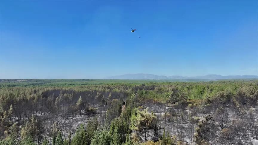 Antalya'da ormanlık alandaki yangın büyük ölçüde kontrol altına alındı