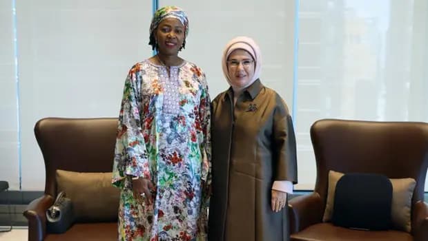 Emine Erdoğan, Sierra Leone Cumhurbaşkanı'nın eşi Fatima Maada Bio ile görüştü